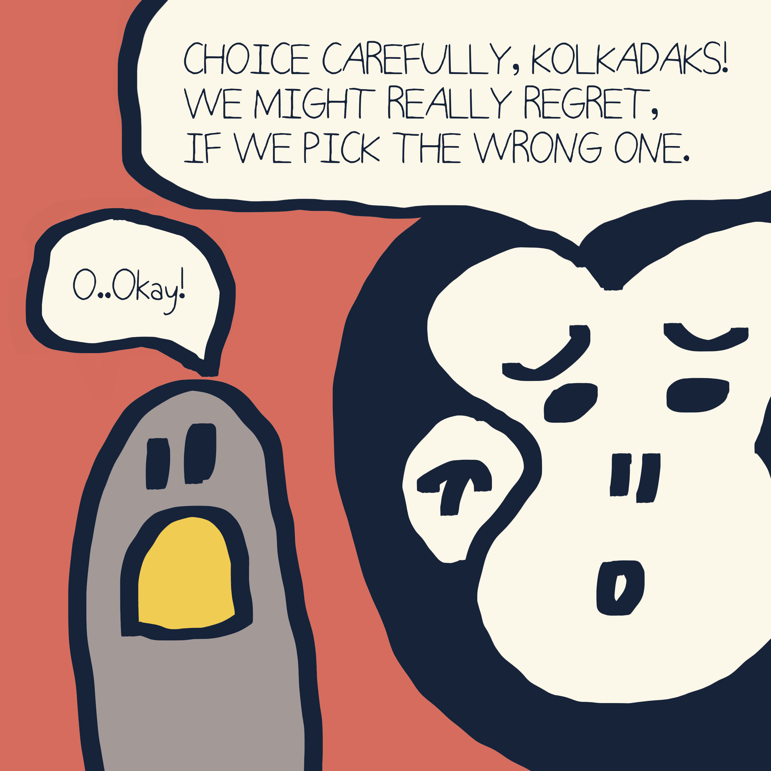 THE BIG DECISION — Morris and Kolkadaks four-panel comic 2
