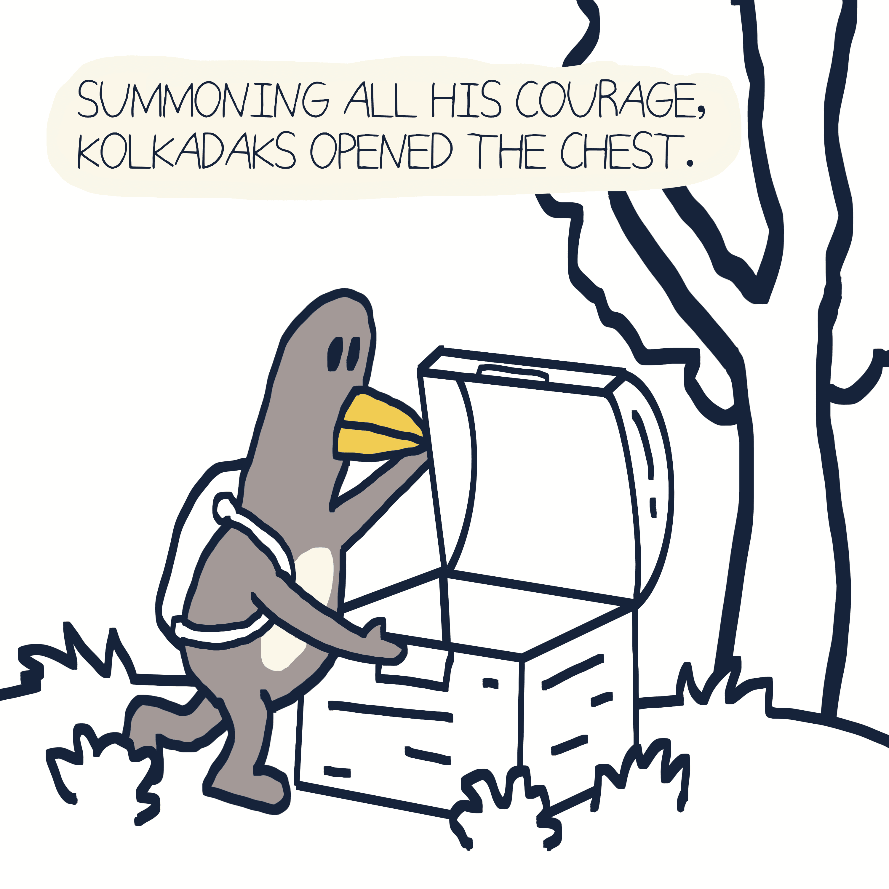 TALE OF "KOLKADAKS" — Morris and Kolkadaks four-panel comic 4