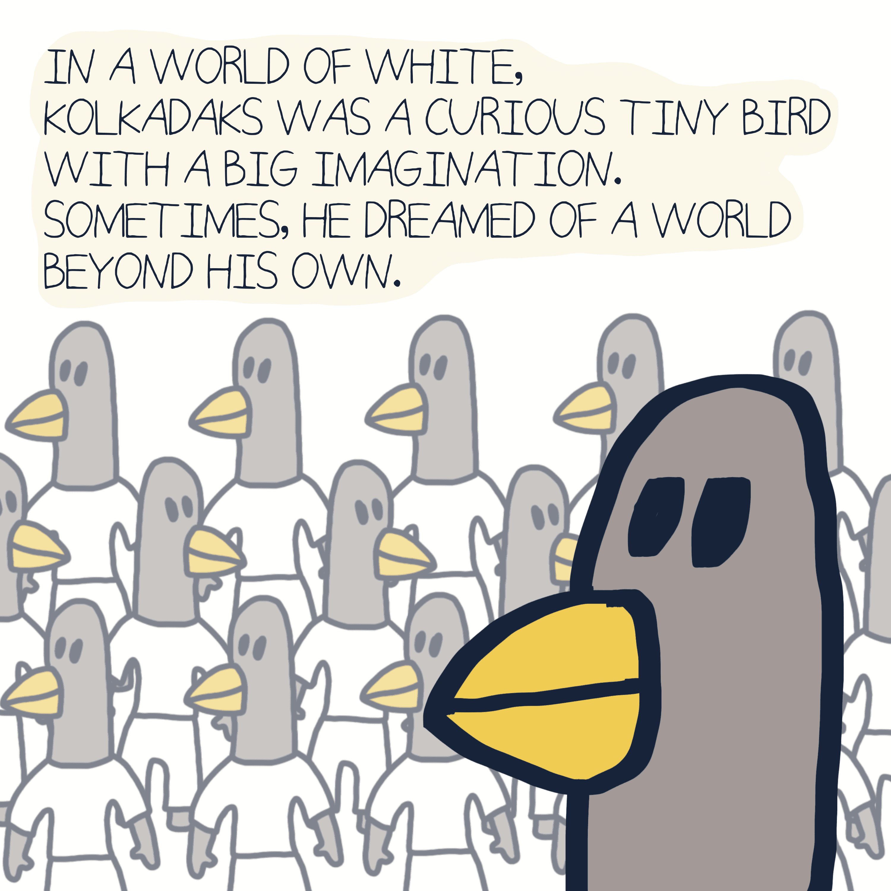 TALE OF "KOLKADAKS" — Morris and Kolkadaks four-panel comic 2