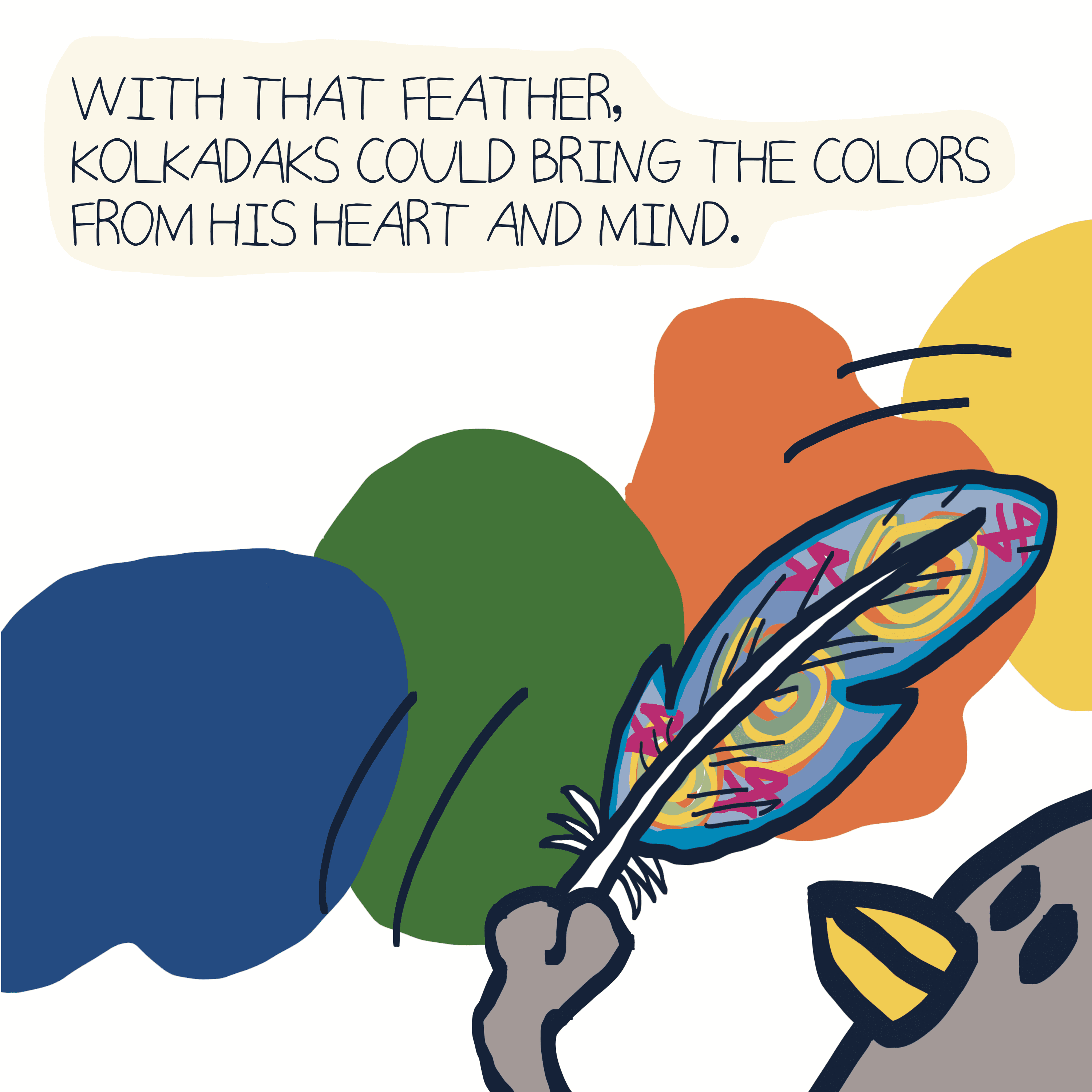 TALE OF "KOLKADAKS" — Morris and Kolkadaks four-panel comic 8