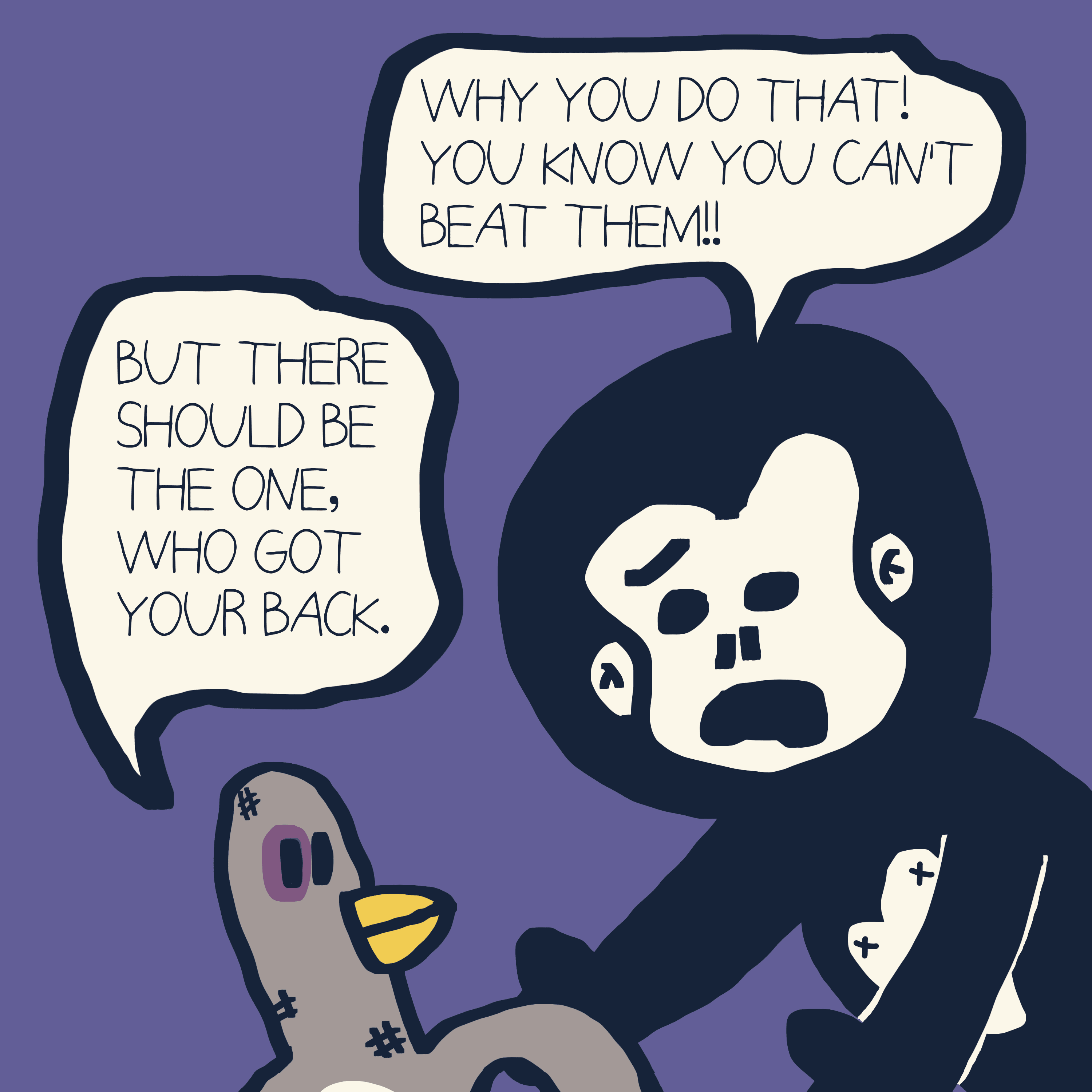 ALWAYS ON YOUR SIDE. — Morris and Kolkadaks four-panel comic 8