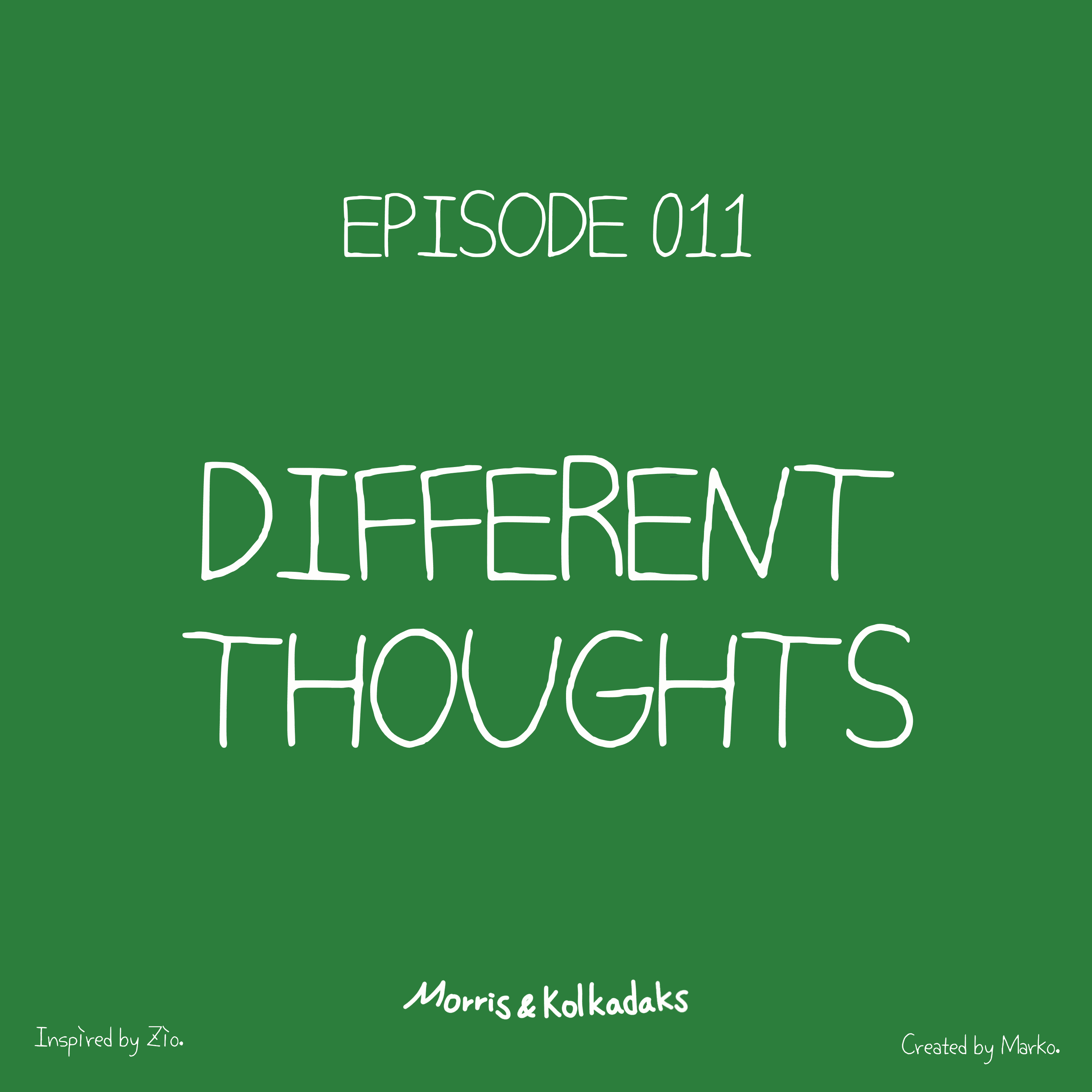 DIFFERENT THOUGHT. — Morris and Kolkadaks four-panel comic 1