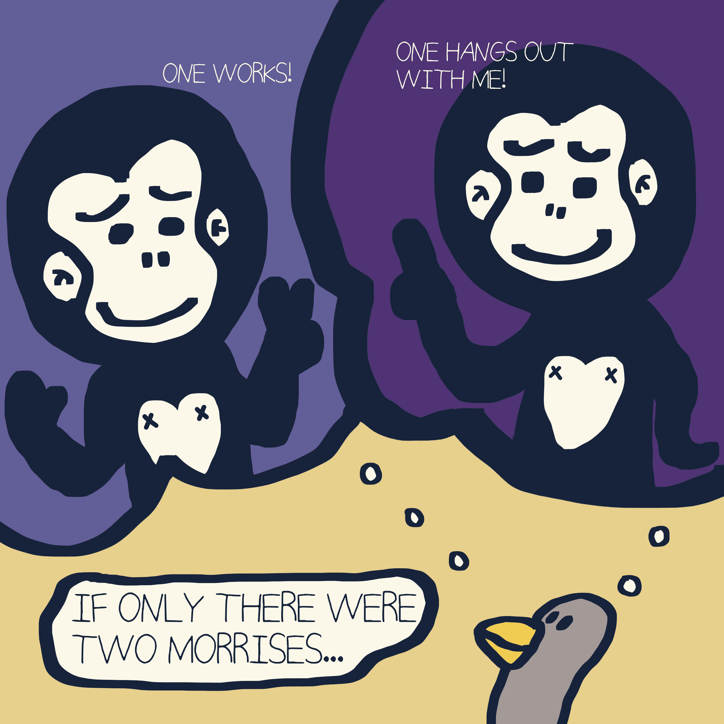 DIFFERENT THOUGHT. — Morris and Kolkadaks four-panel comic 6