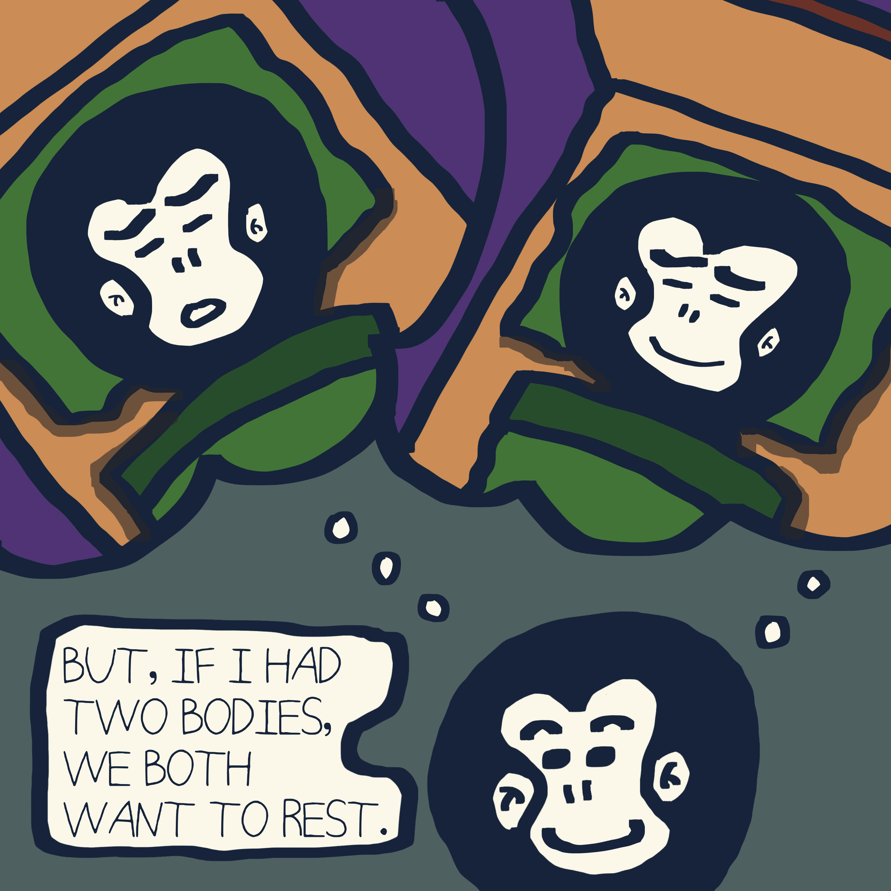 DIFFERENT THOUGHT. — Morris and Kolkadaks four-panel comic 4