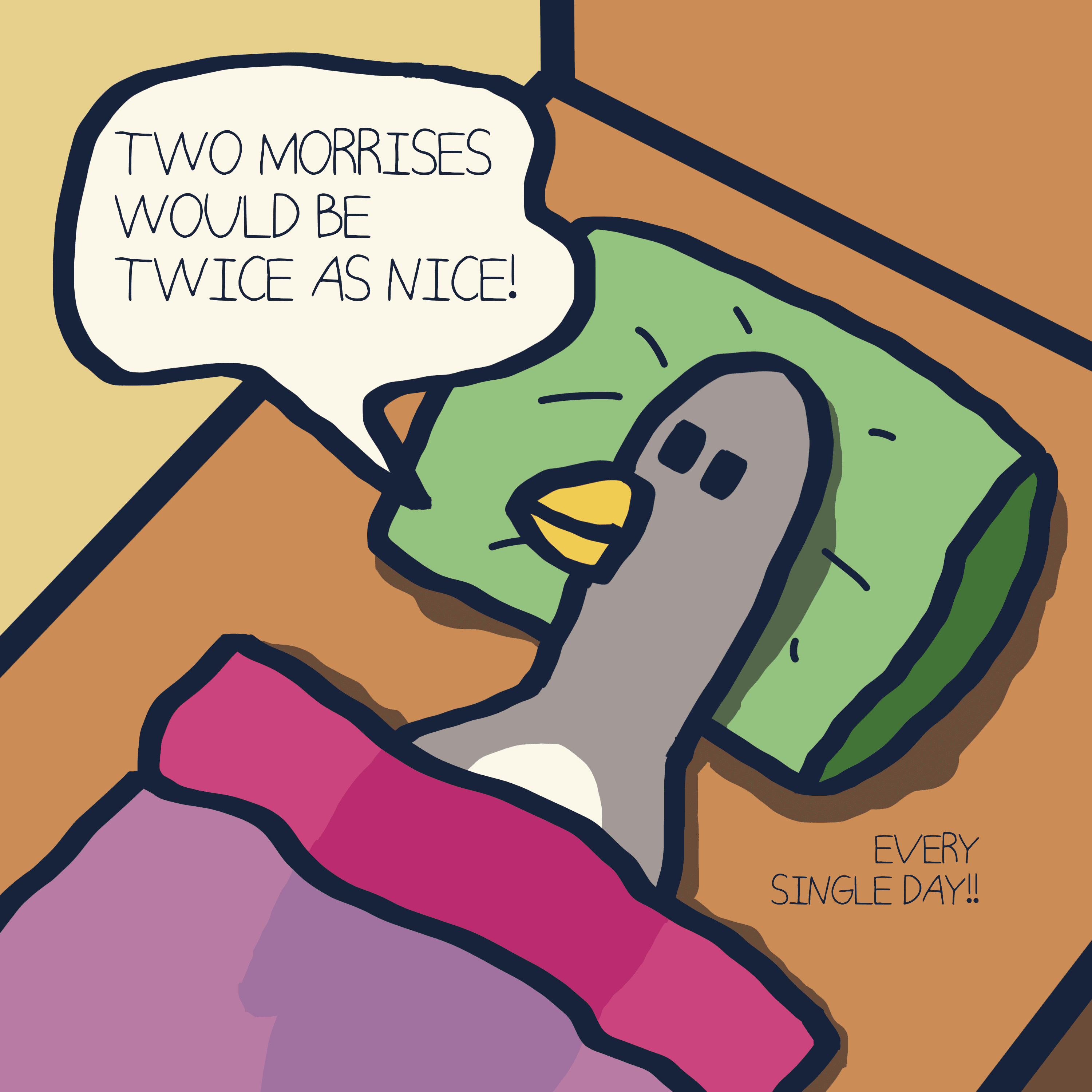 DIFFERENT THOUGHT. — Morris and Kolkadaks four-panel comic 8