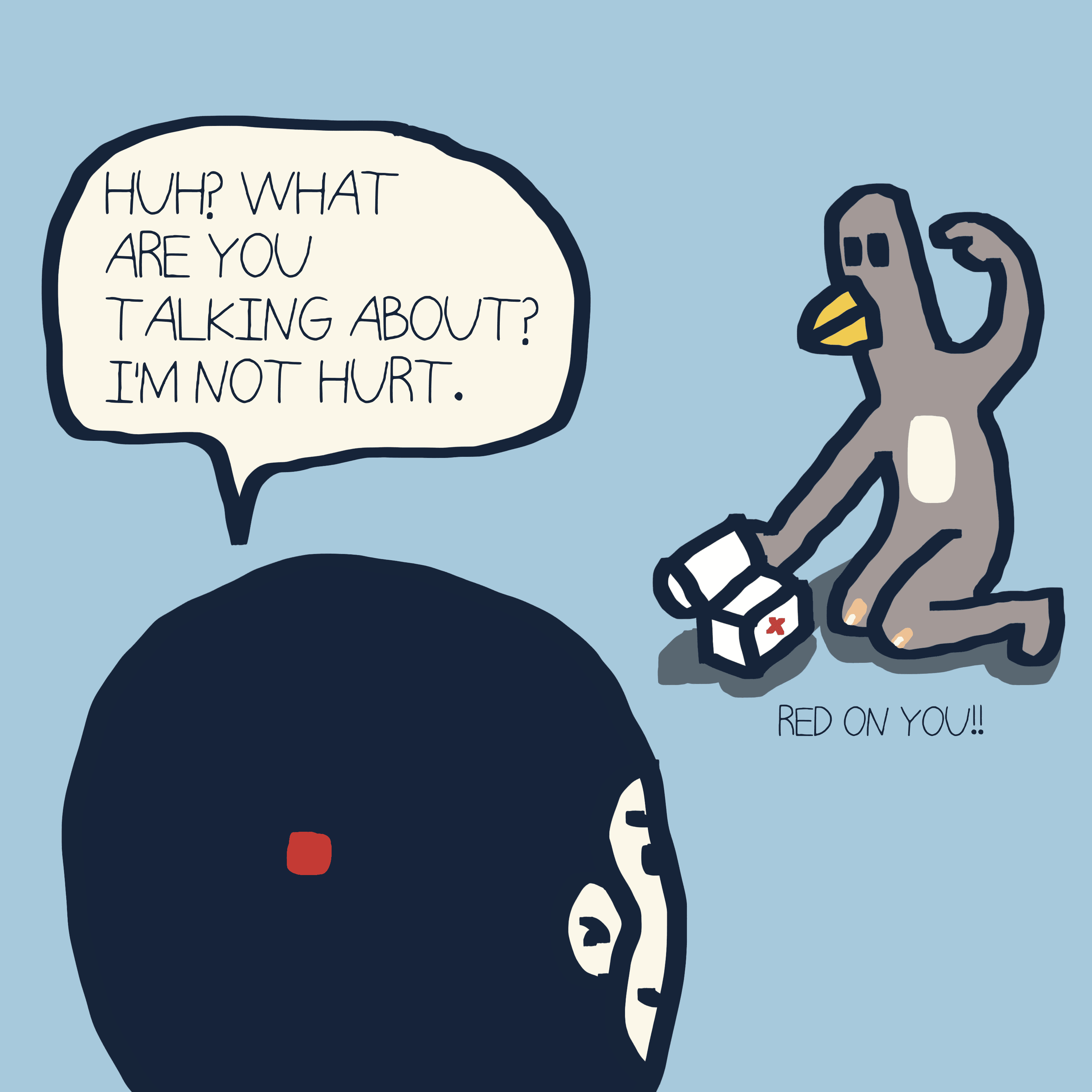 RED ON YOU. — Morris and Kolkadaks four-panel comic 7