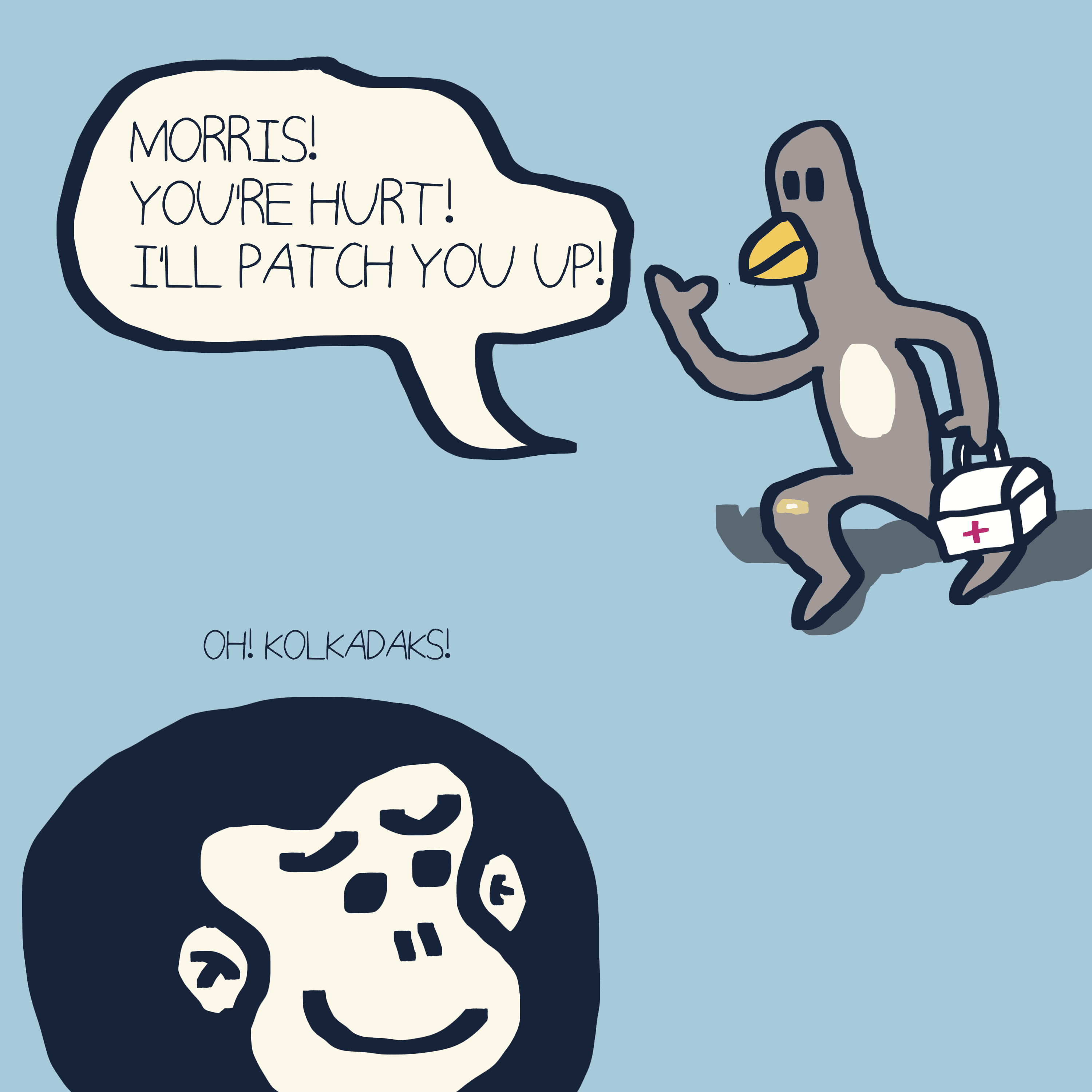 RED ON YOU. — Morris and Kolkadaks four-panel comic 6