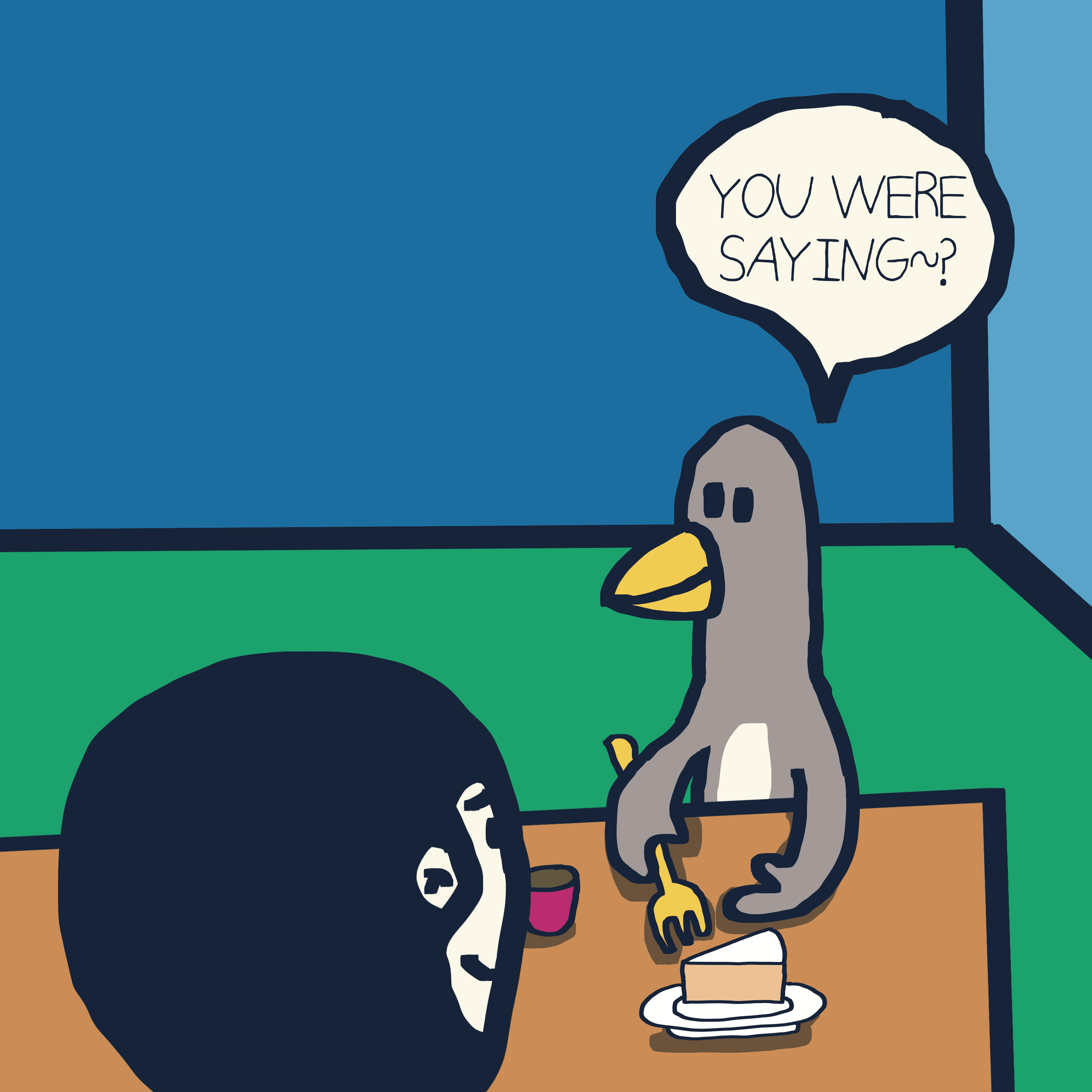 YOU WERE SAYING? — Morris and Kolkadaks four-panel comic 5