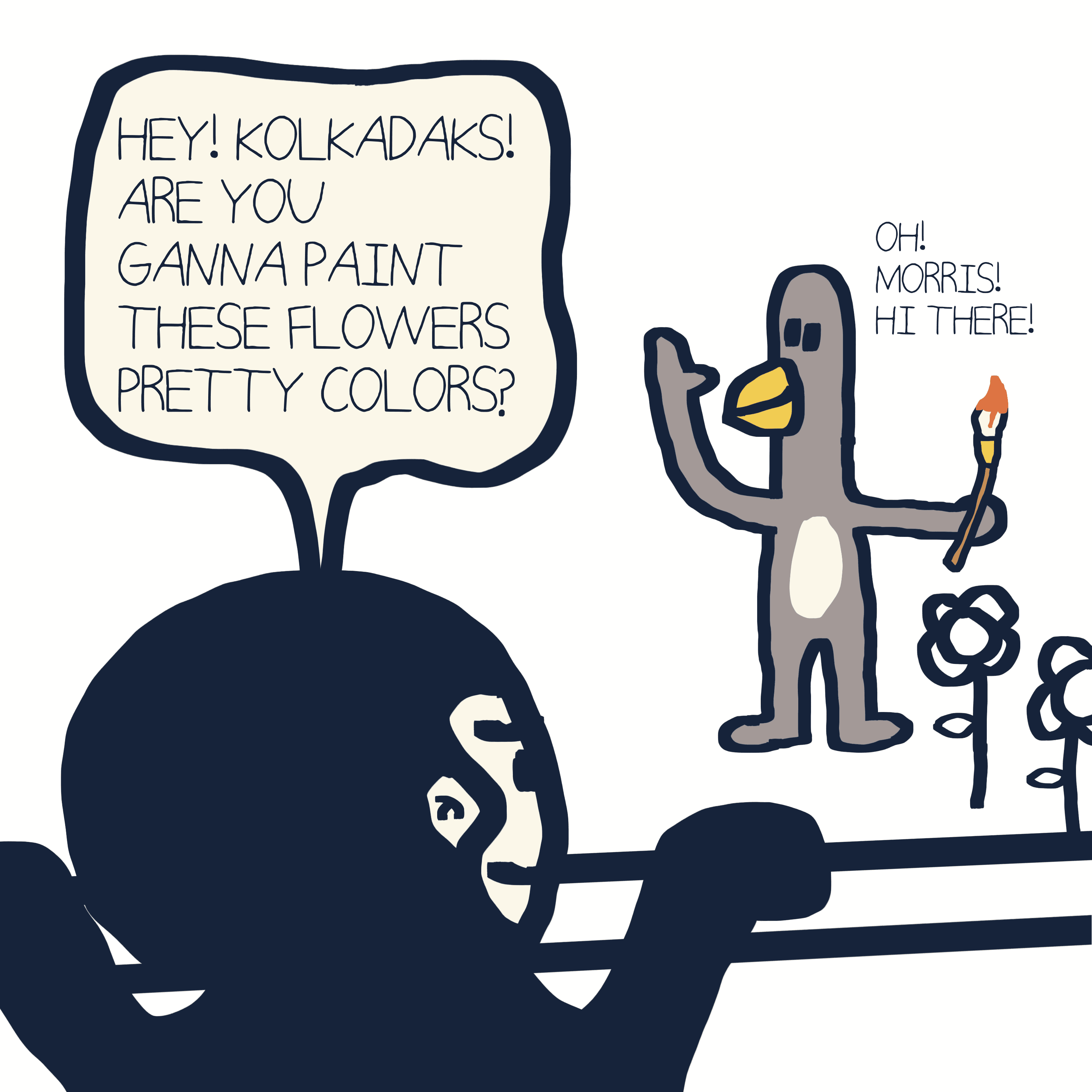 WHITE FLOWER. — Morris and Kolkadaks four-panel comic 4