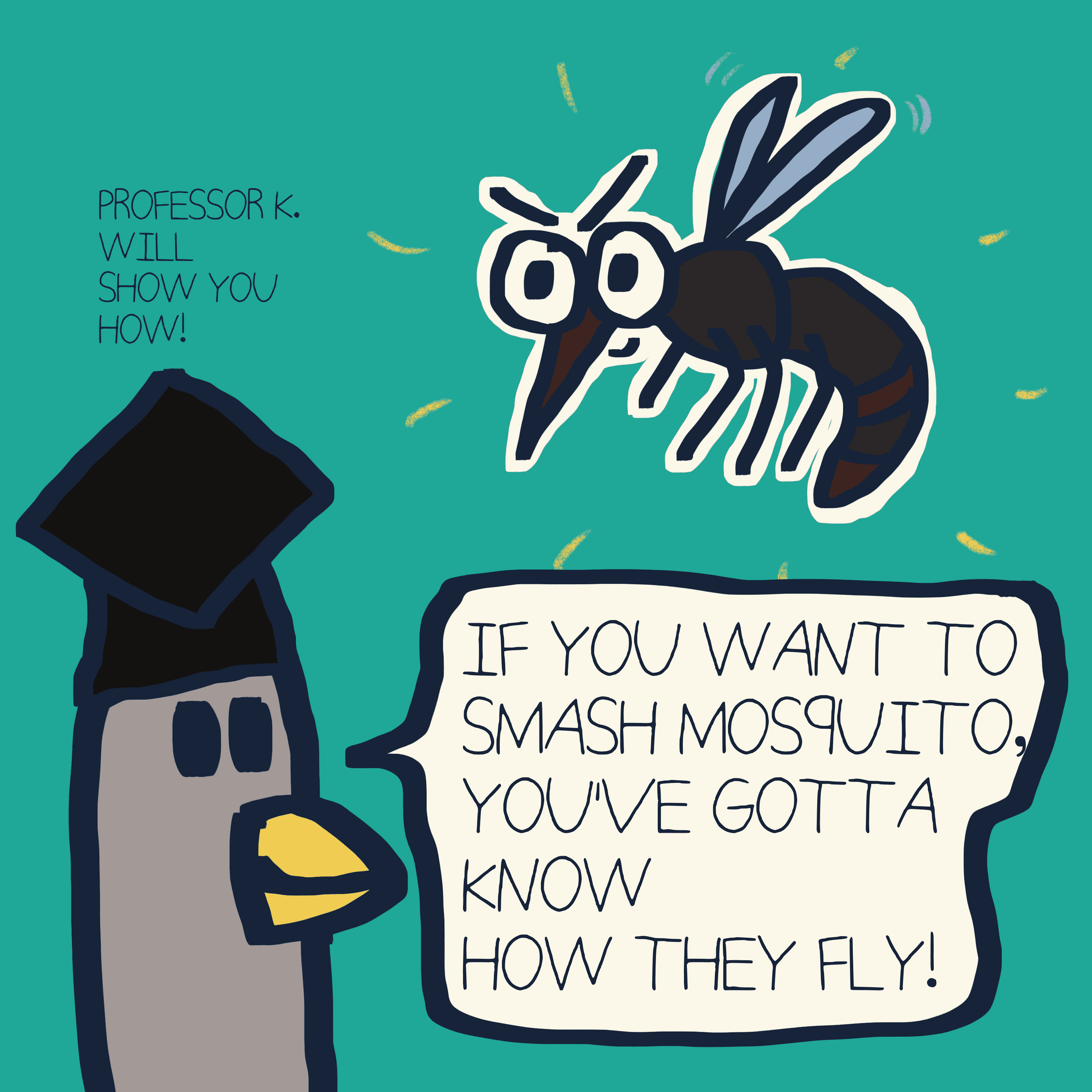 MOSQUITO! SMASH! — Morris and Kolkadaks four-panel comic 3