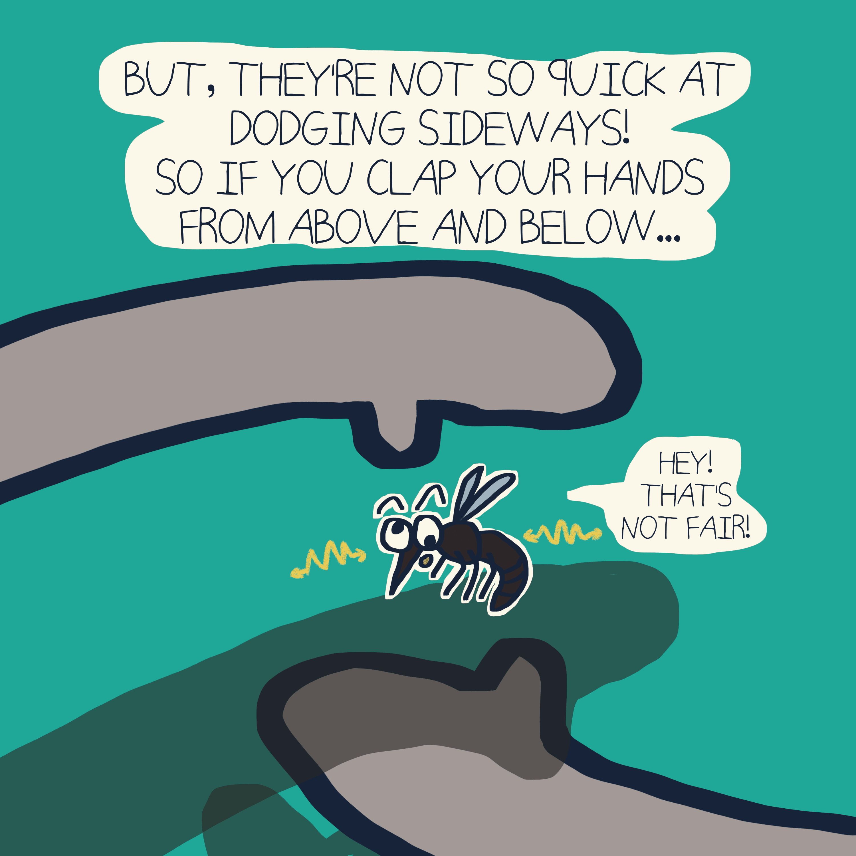 MOSQUITO! SMASH! — Morris and Kolkadaks four-panel comic 6