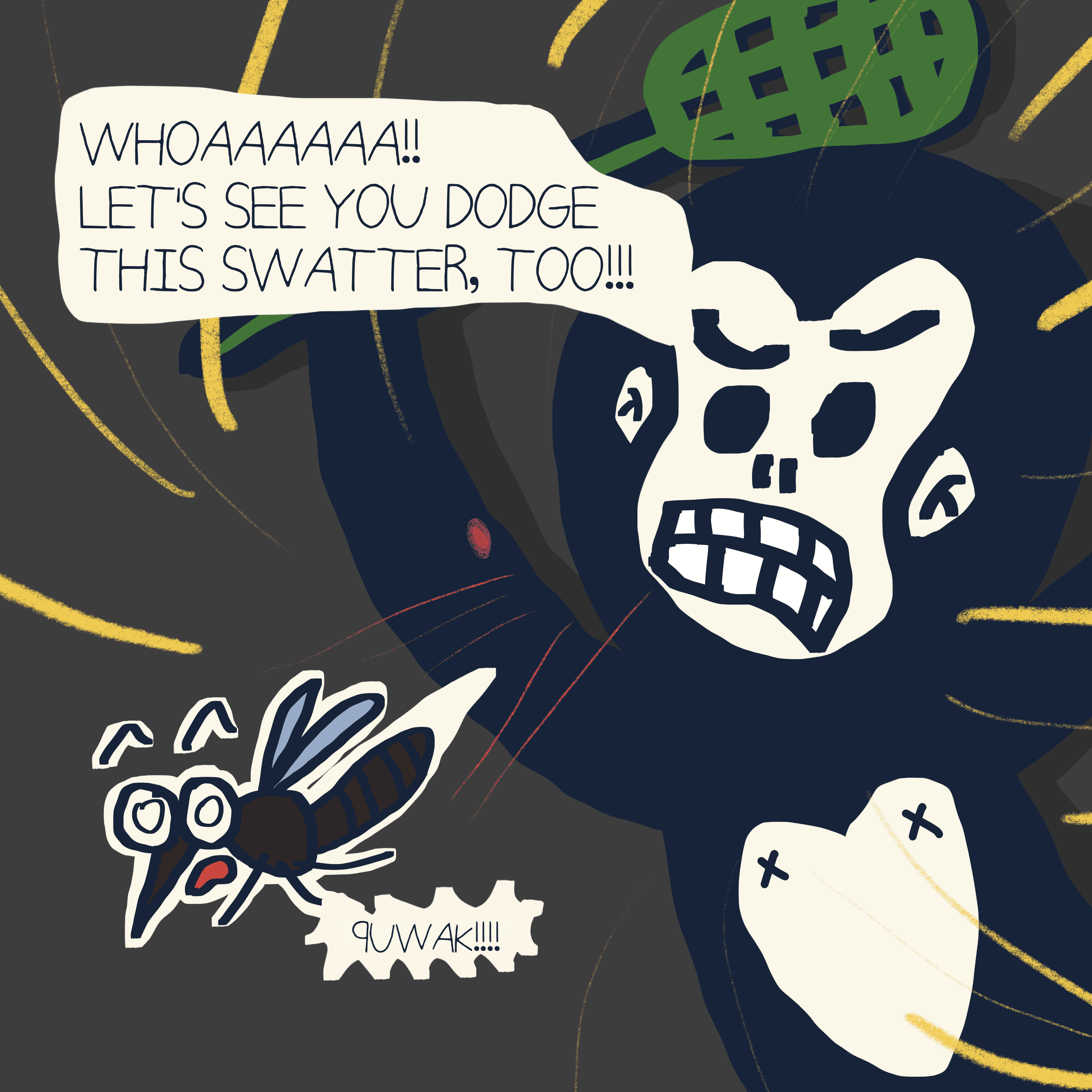 MOSQUITO! SMASH! — Morris and Kolkadaks four-panel comic 11
