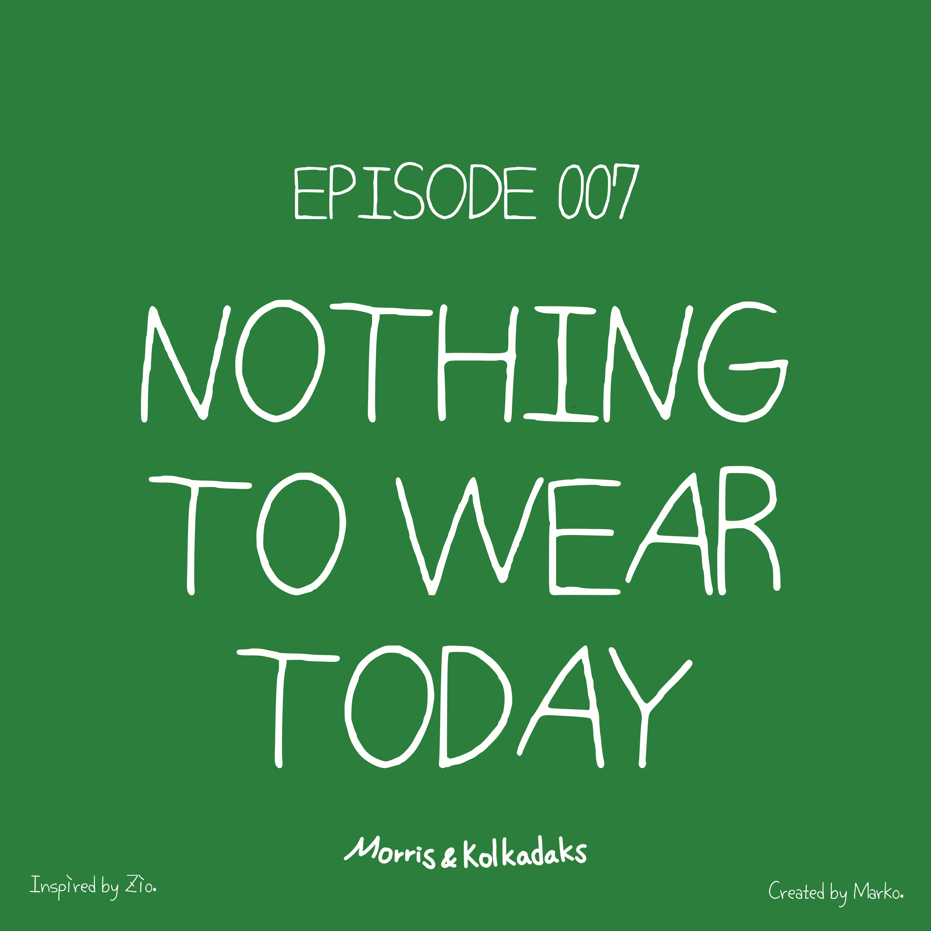 NOTHING TO WEAR TODAY — 모리스앤꼴까닥스 4컷 만화