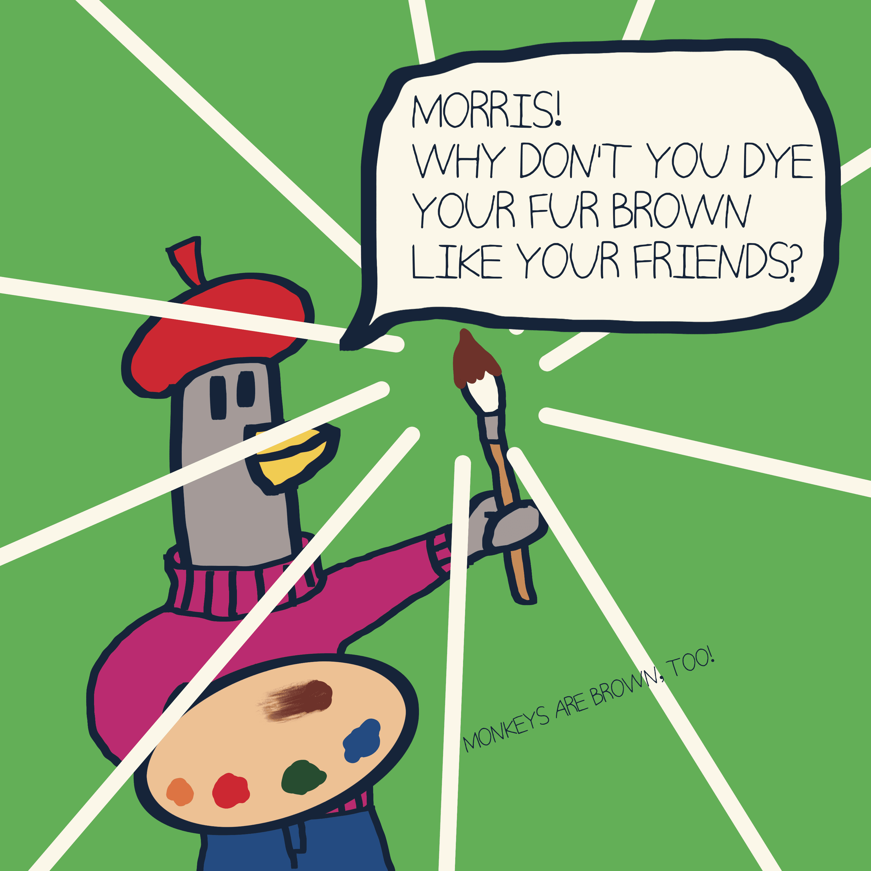 I LOVE MY FUR! — Morris and Kolkadaks four-panel comic 3
