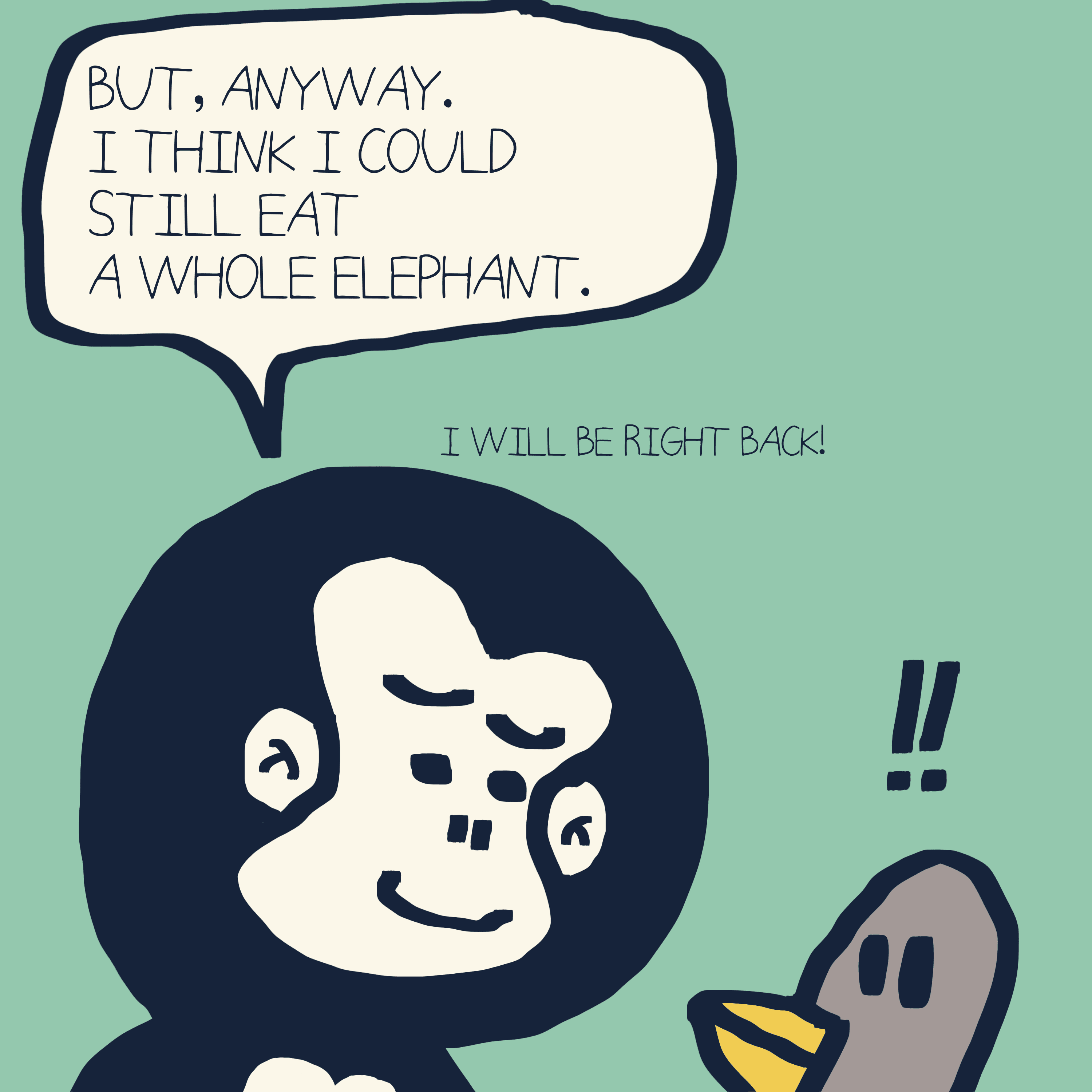EAT ELIPHANT. — Morris and Kolkadaks four-panel comic 5