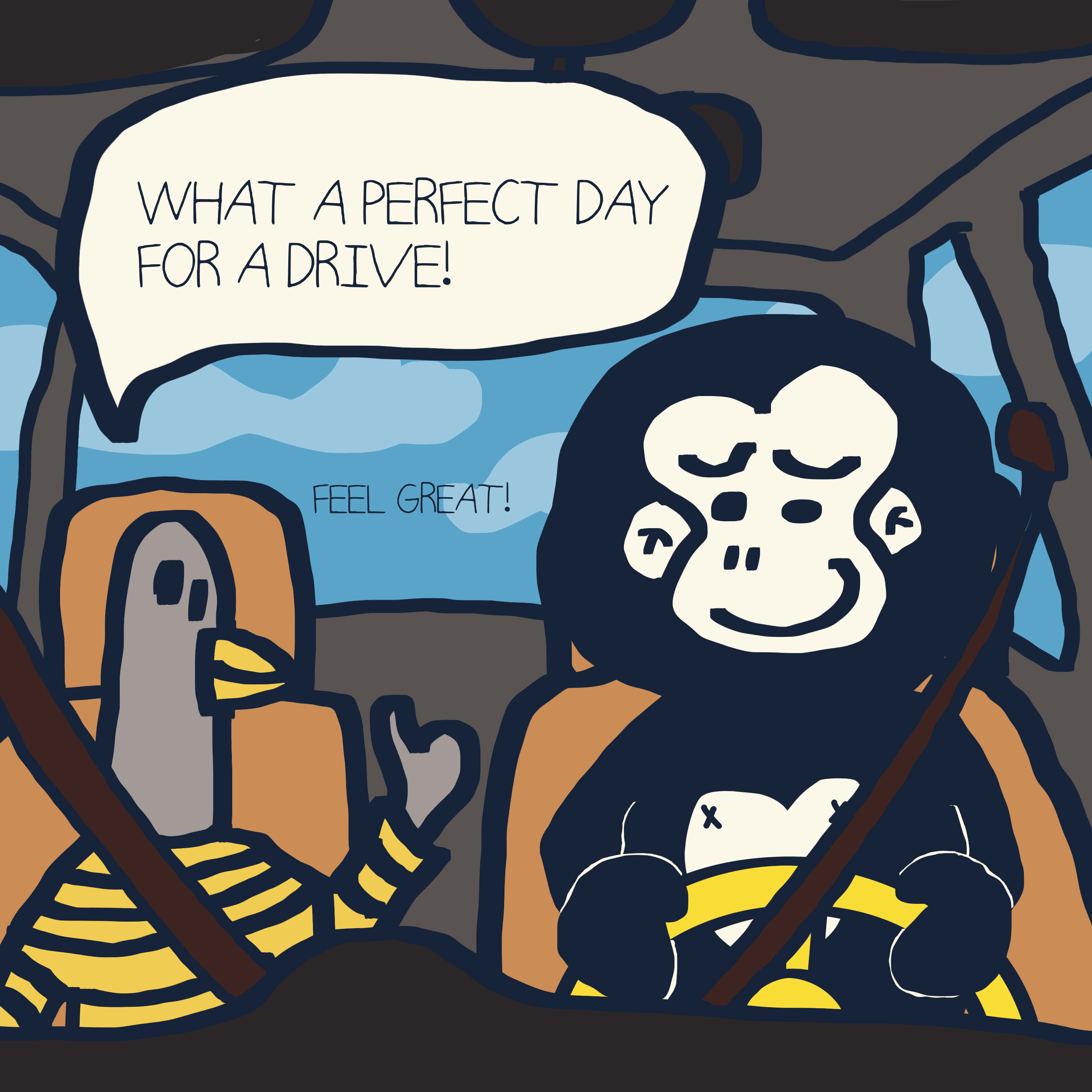 I AM NOT ANGRY TYPE. — Morris and Kolkadaks four-panel comic 2