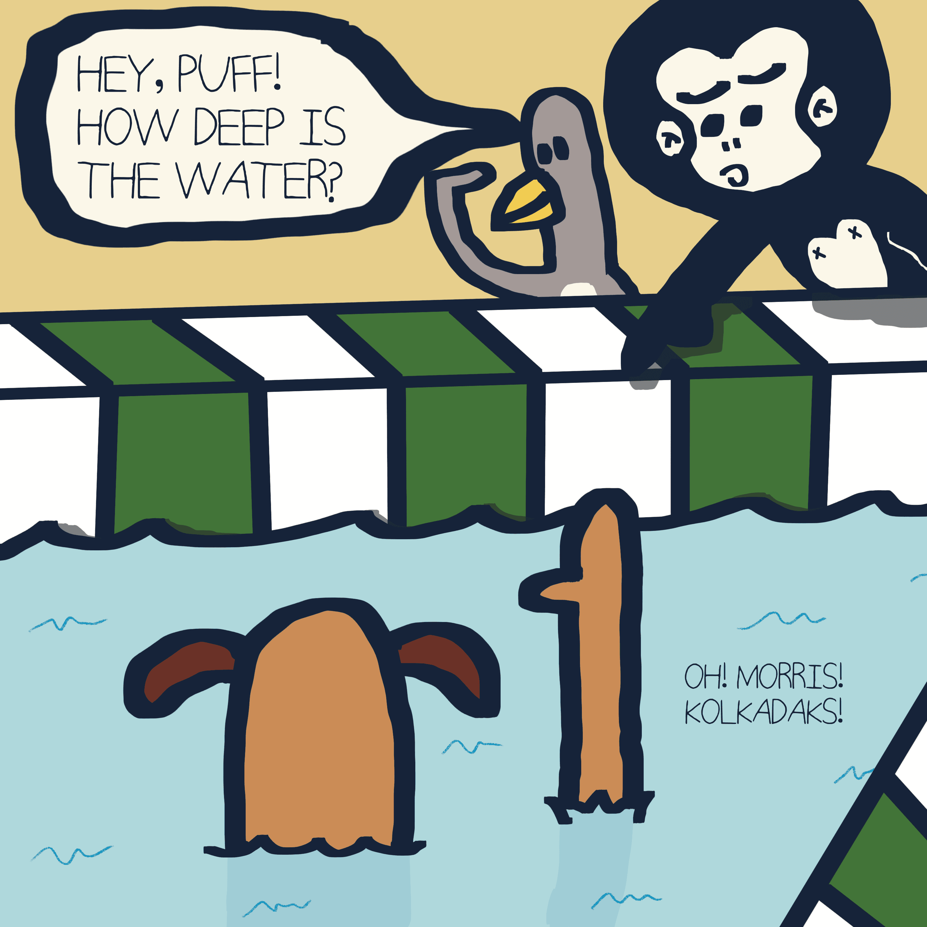 DEEP? SHALLOW? — Morris and Kolkadaks four-panel comic 3